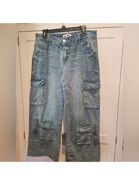 Disclosure Wide Leg Cargo Jeans – Size 11 – Y2K Style